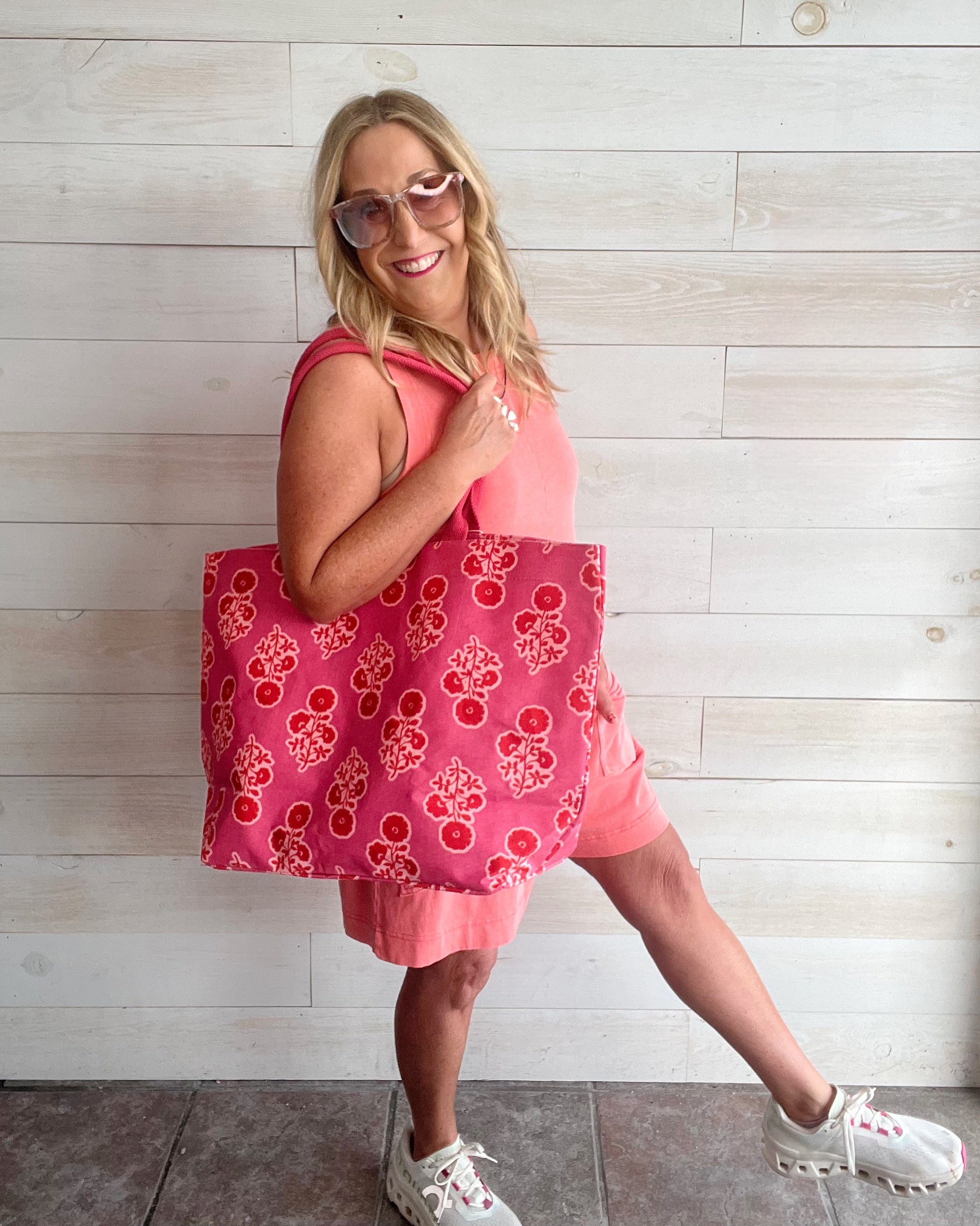 Floral Block Totes