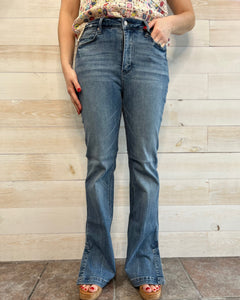 Daisy Bootcut with Side Slit Jeans by Judy Blue