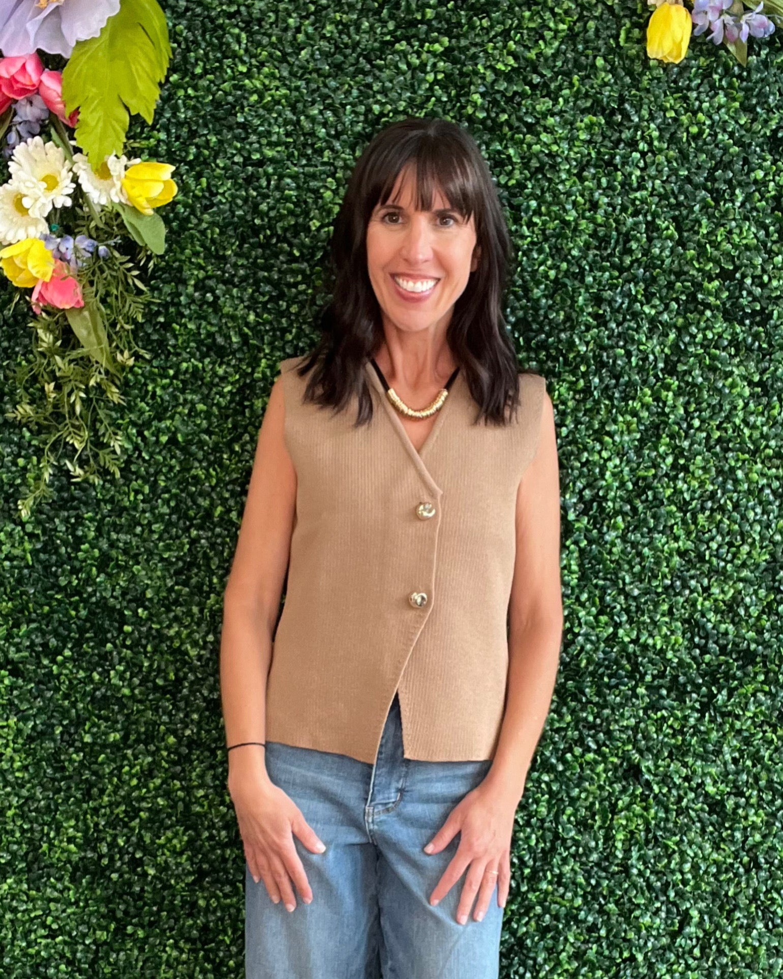 Boardwalk Vest Top- NEW COLOR- MOCHA