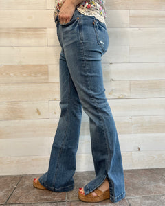 Daisy Bootcut with Side Slit Jeans by Judy Blue
