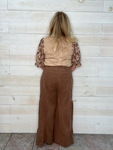 Pumpkin Spice Ruffle Palazzo Pants