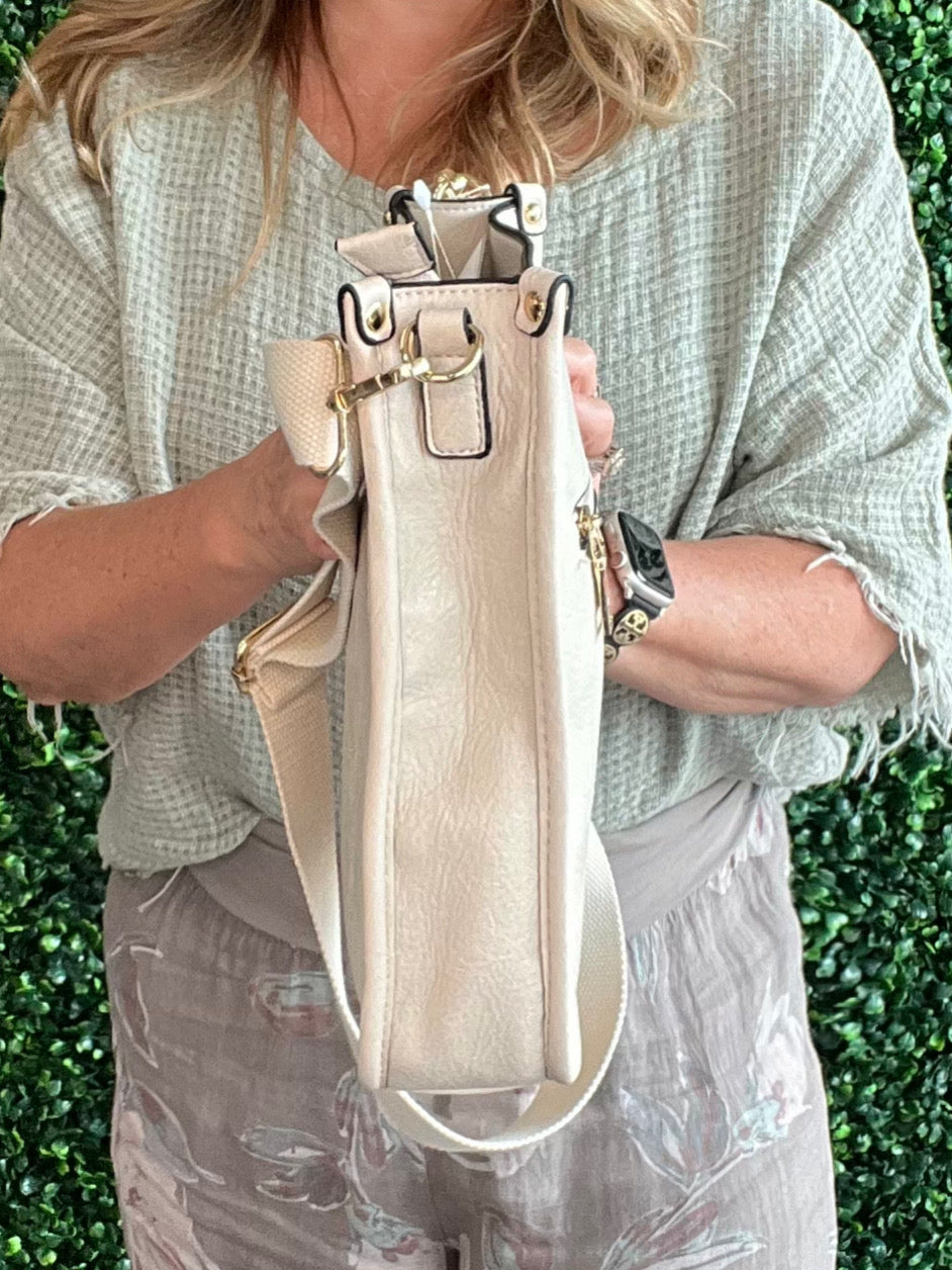 Posie Crossbody Purse Taupe