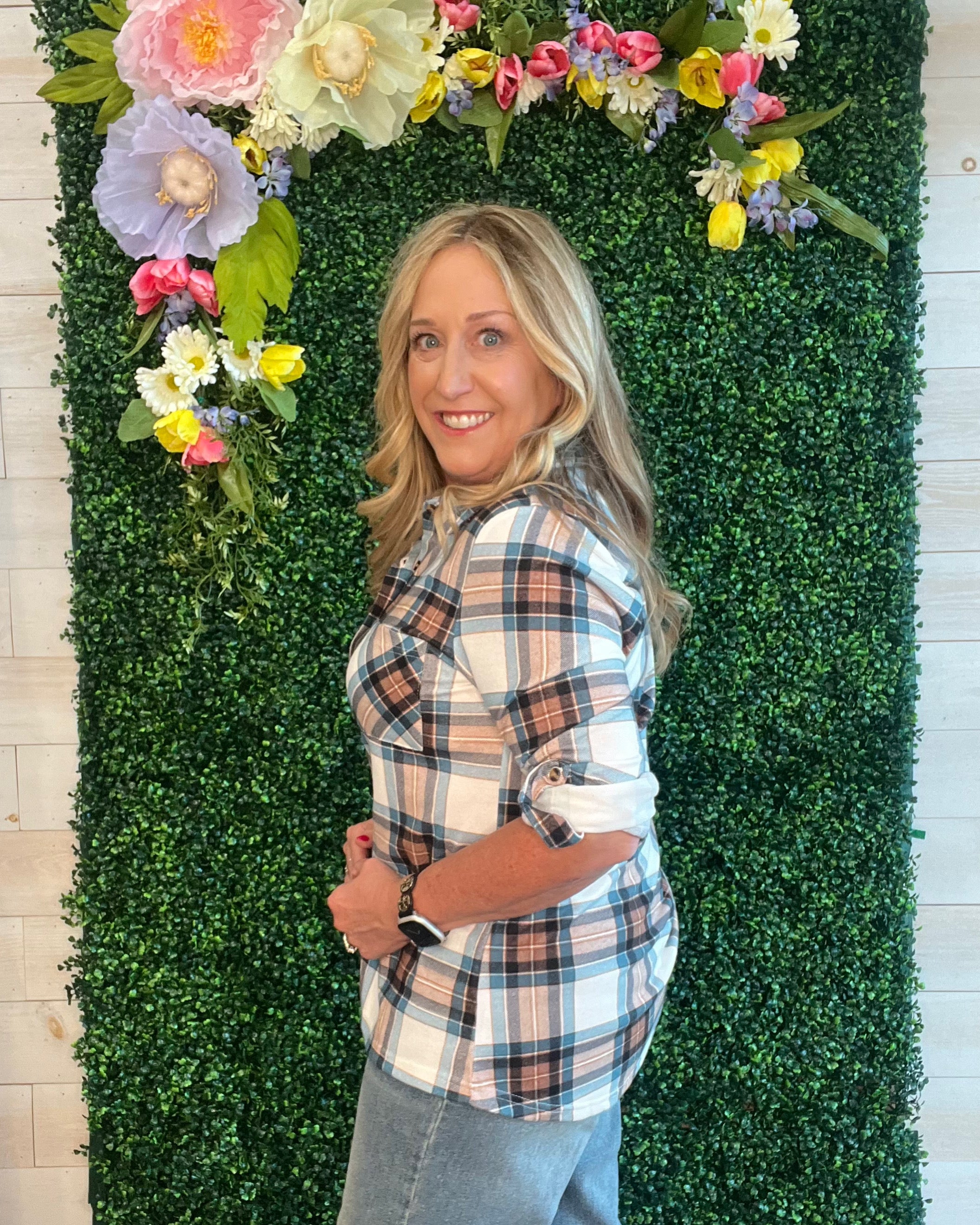 Weekend Flannel Button Down Top