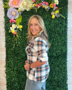 Weekend Flannel Button Down Top