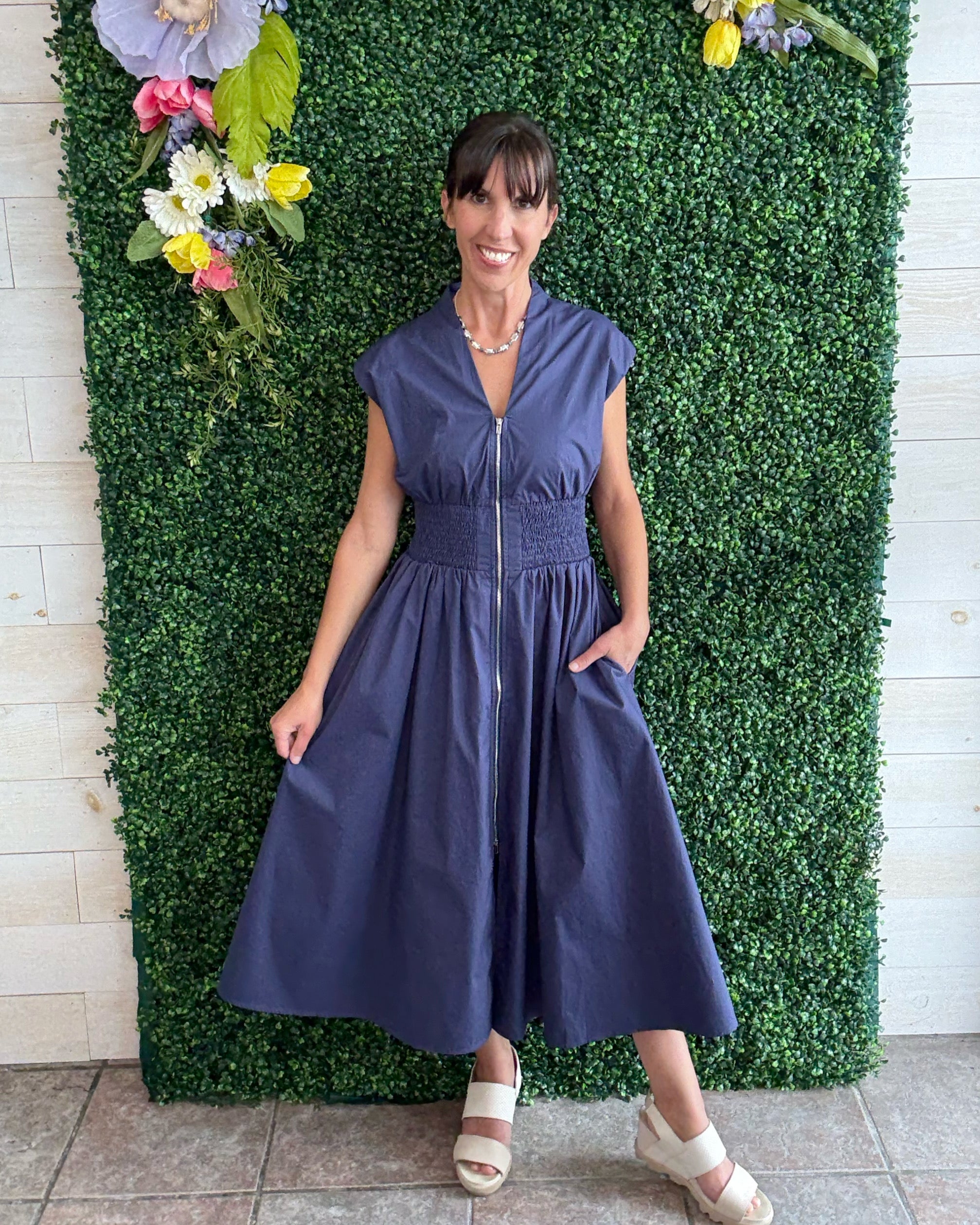 Just Watch Me Zip Front Dress