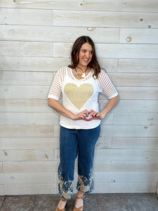 Heart of Gold Open Knit Top