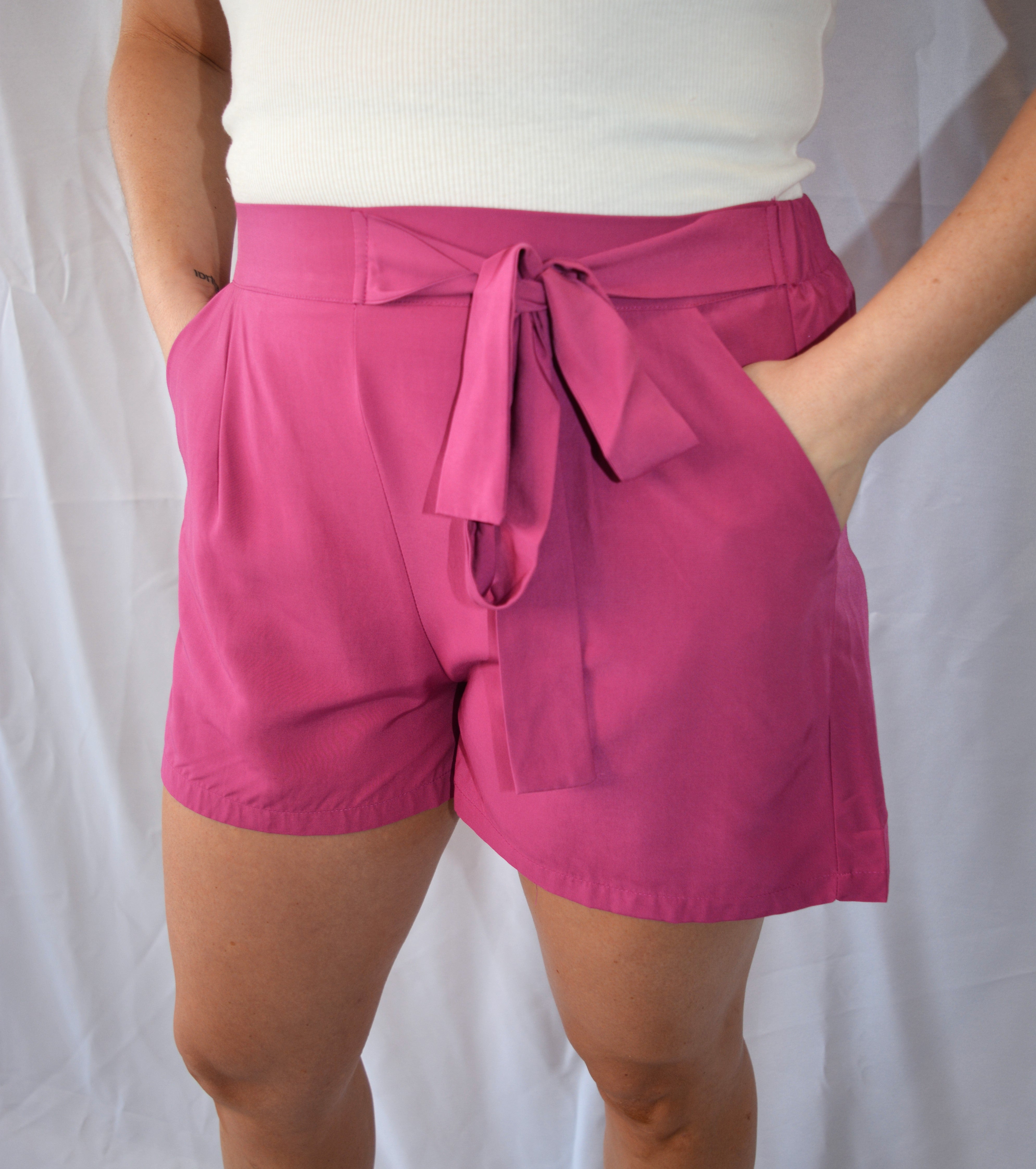 SoHa Side Tie Shorts Pink