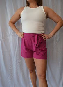 SoHa Side Tie Shorts Pink
