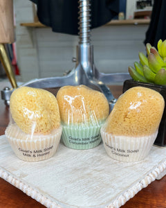 Cupcake Soap With Natural Sea Sponge- 3 scents