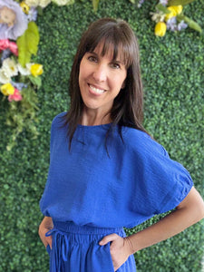 Baby, You're a Firework Top in Cobalt Blue