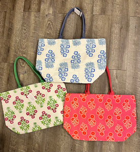 Floral Block Totes