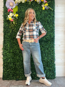 Weekend Flannel Button Down Top