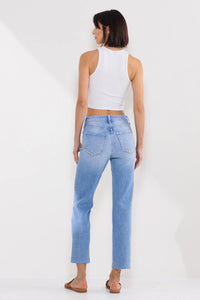 Brielle Button Fly Straight Leg Jeans